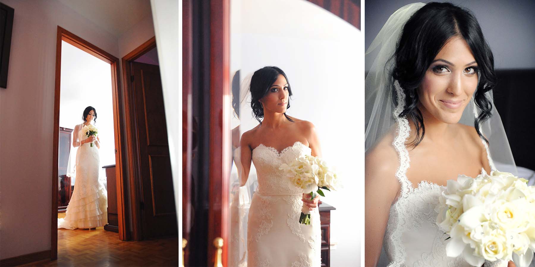 astonishing wedding bride's beauty artistic shots colored photo collage by lavimage montreal