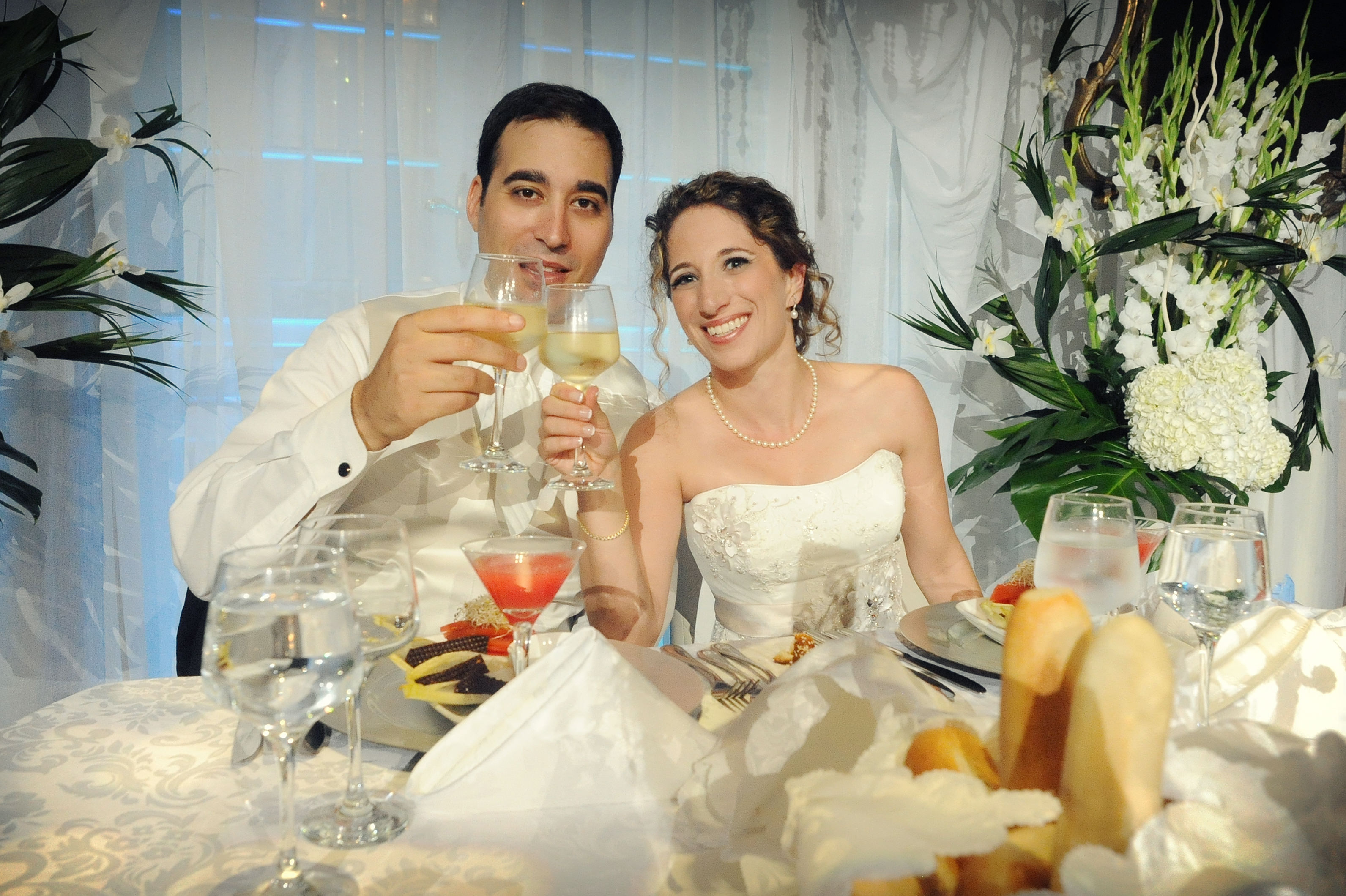 charming wedding reception bride groom toast colored wedding photo by lavimage montreal