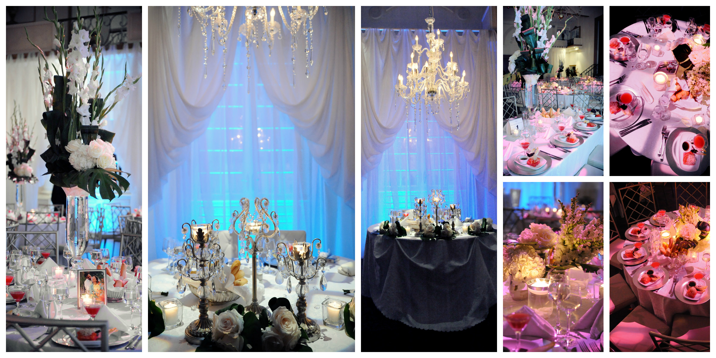 charming wedding decoration details reception hall tables candles food curtains colored wedding photos by lavimage montreal