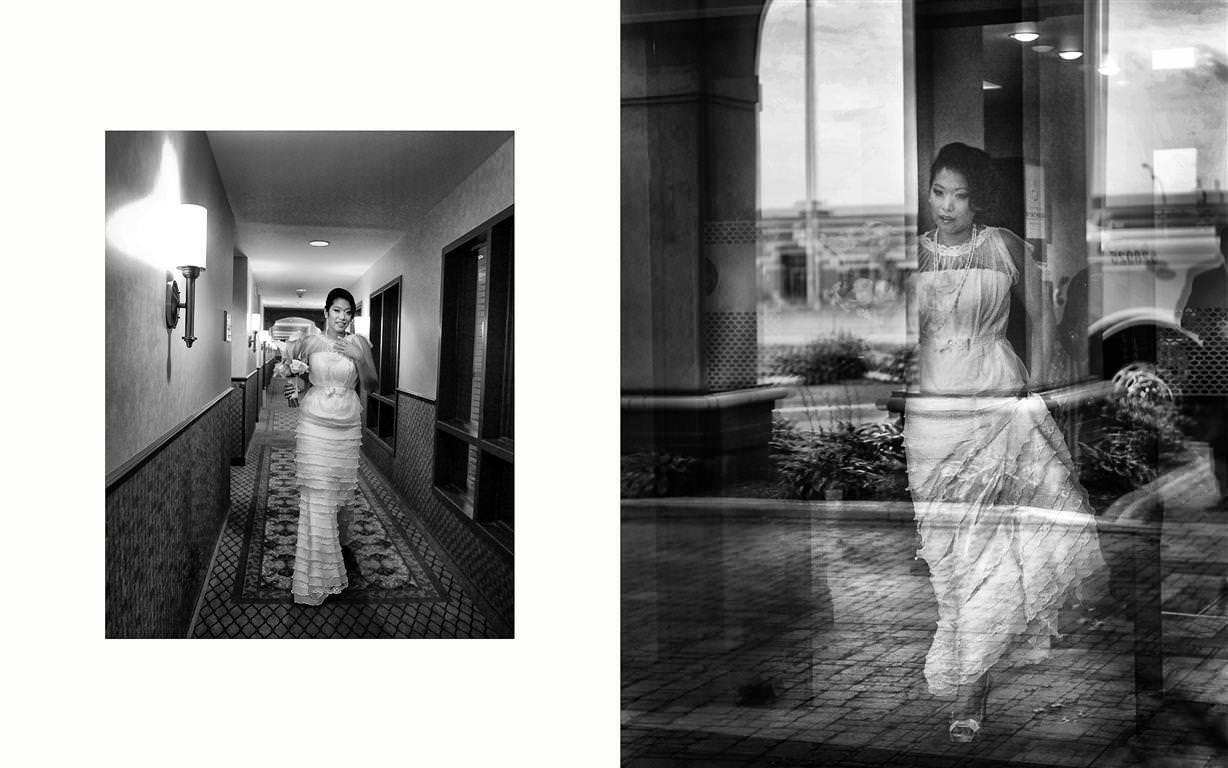 heavenly wedding bride running artistic black white shot by lavimage montreal