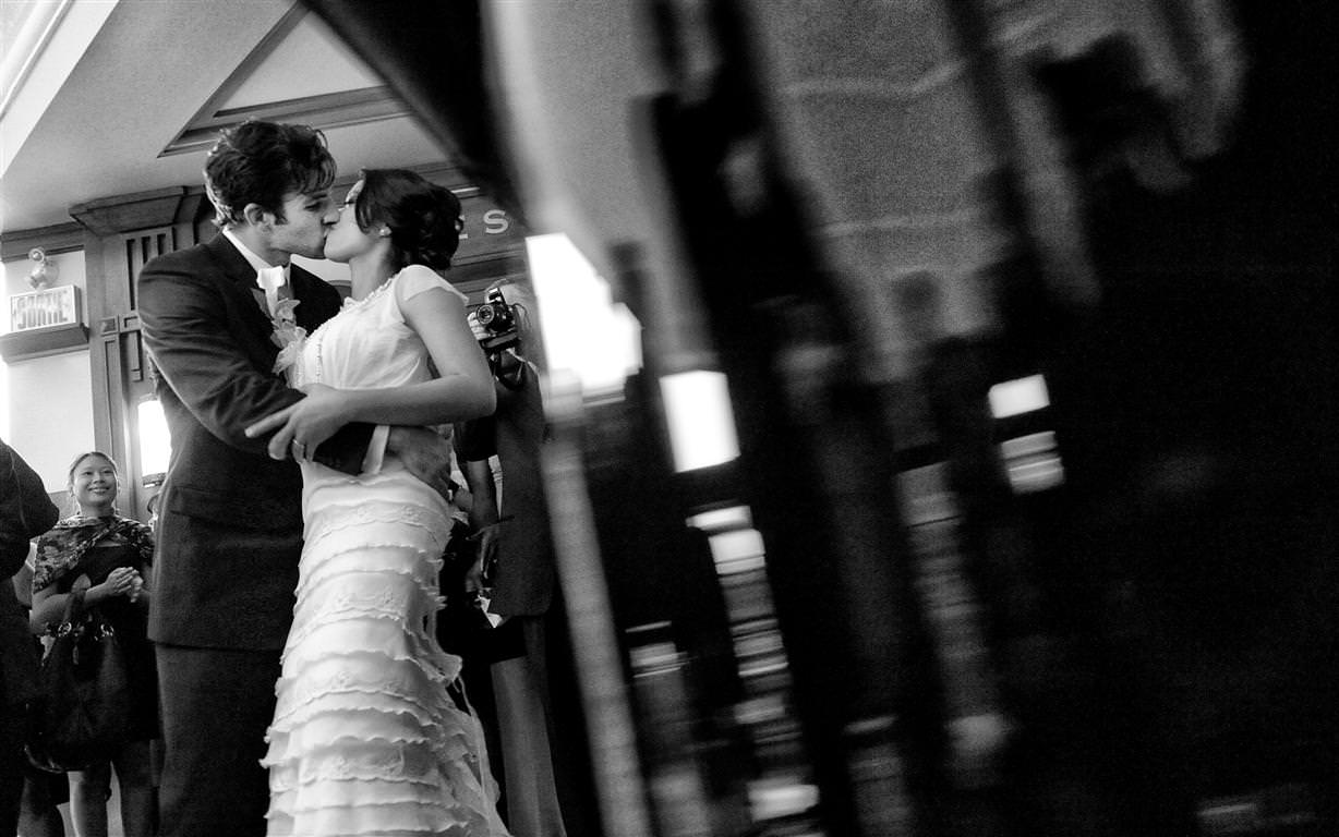 heavenly wedding couple romantic kiss black white photo by lavimage montreal