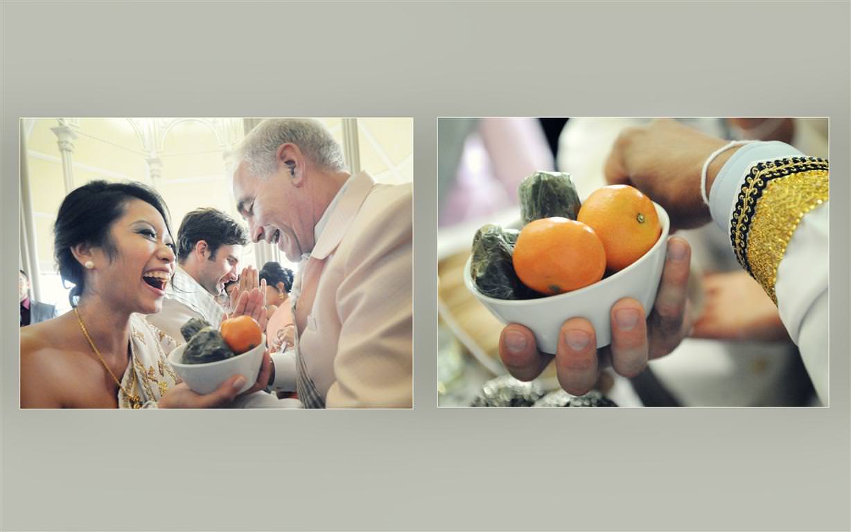 heavenly wedding ceremony moment with tangerines emotional photo by lavimage montreal