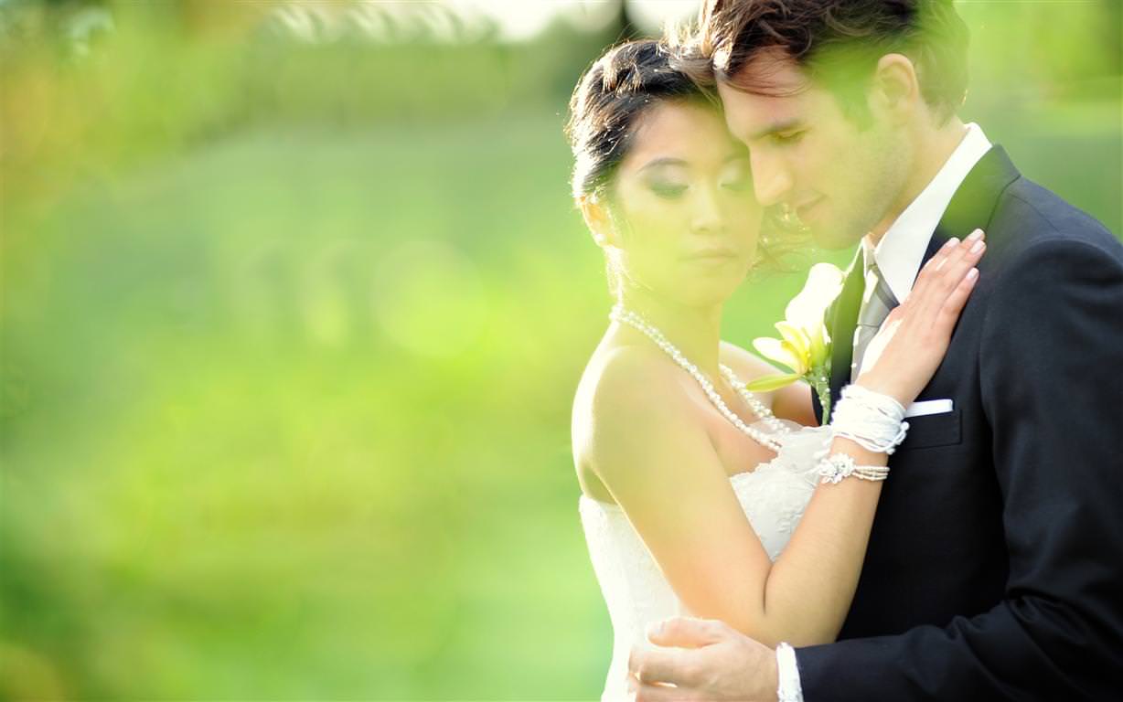heavenly wedding couple together romantic embrace nature by lavimage montreal