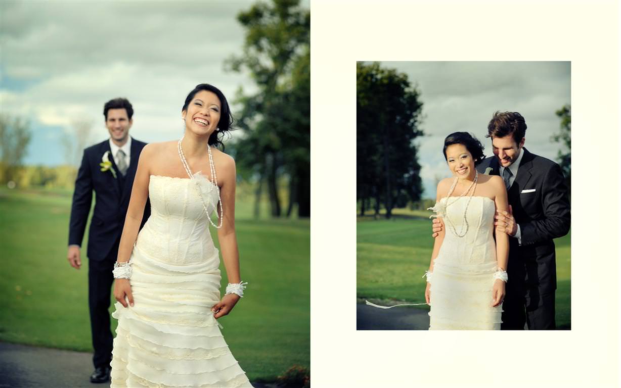 heavenly wedding walking natue groom catches bride by lavimage montreal