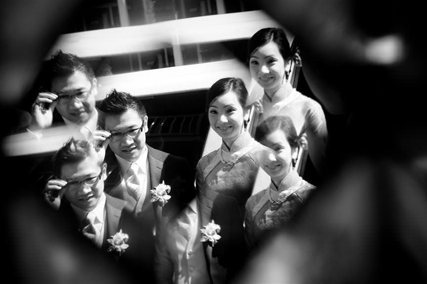 chinese tea wedding ceremony bride groom artistic reflection portrait by lavimage montreal