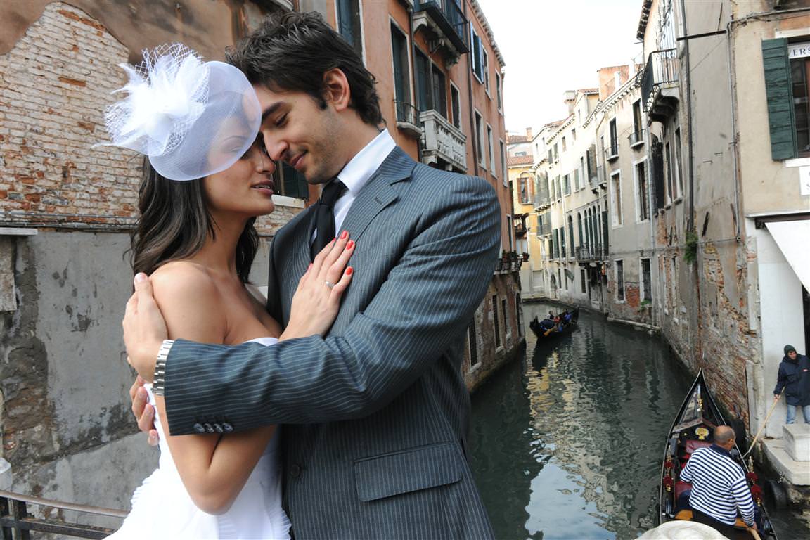 destination wedding couple together romantic embrace near canal by lavimage montreal