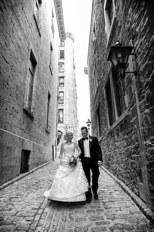 black white wedding photos couple together city walk by lavimage montreal
