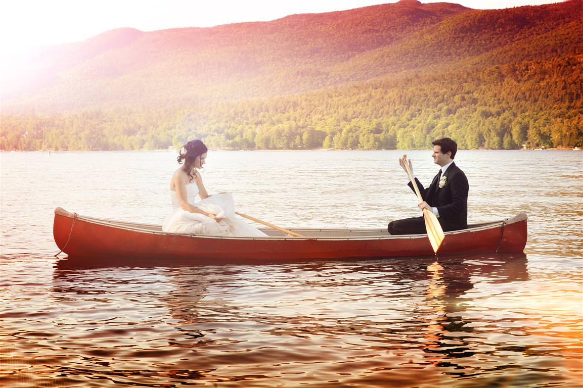 best images wedding album couple together romantic walk nature boat middle of lake mountains by lavimage montreal