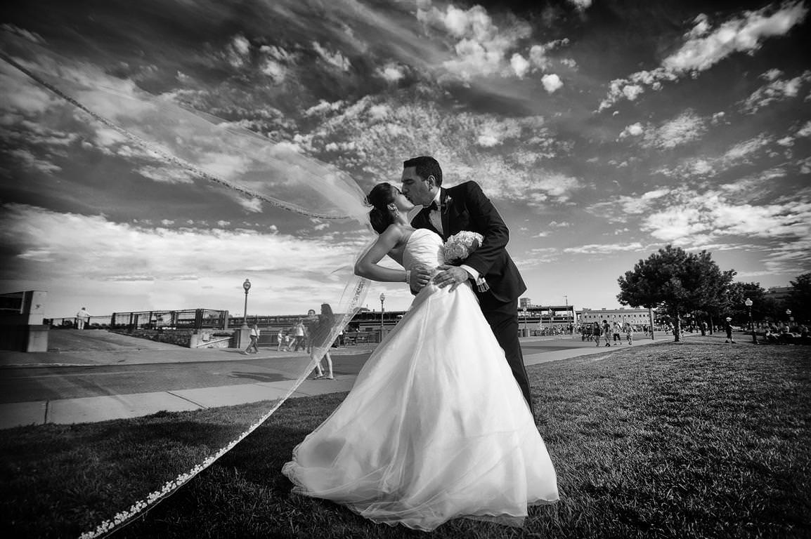 black and white wedding pictures couple together rimantic kiss by lavimage montreal
