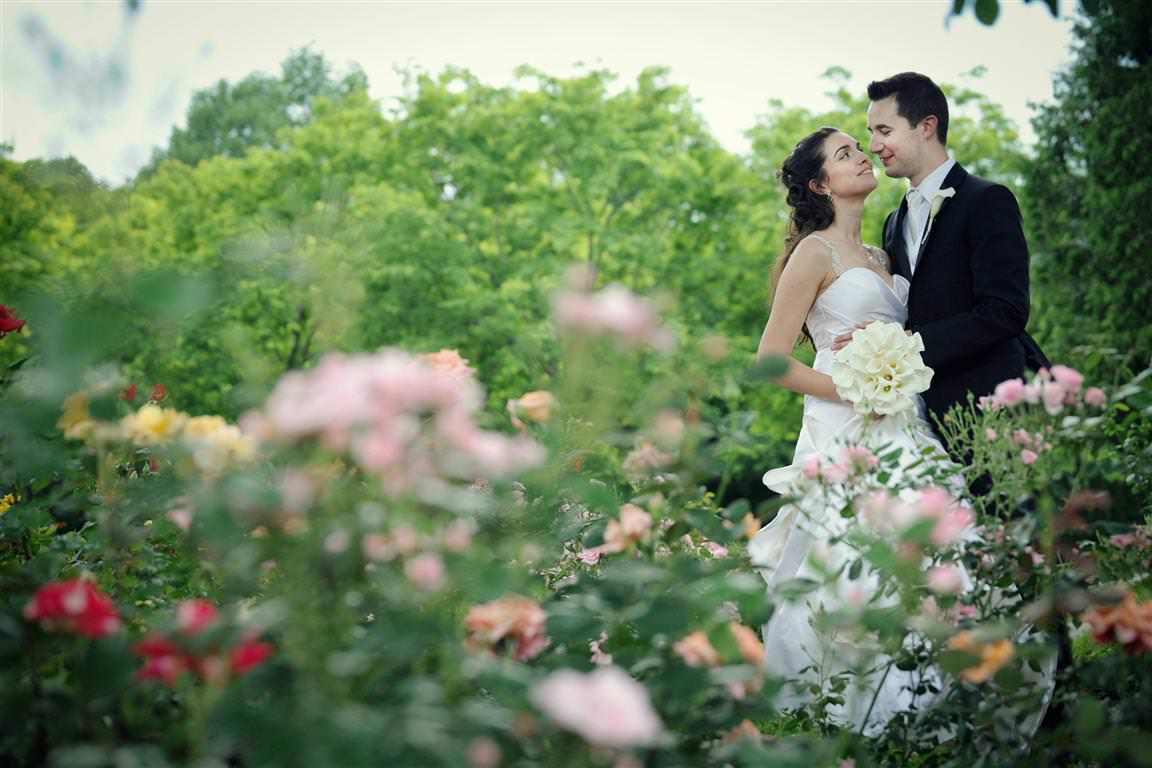 colorful wedding photos couple together romance garden flowers around by lavimage montreal