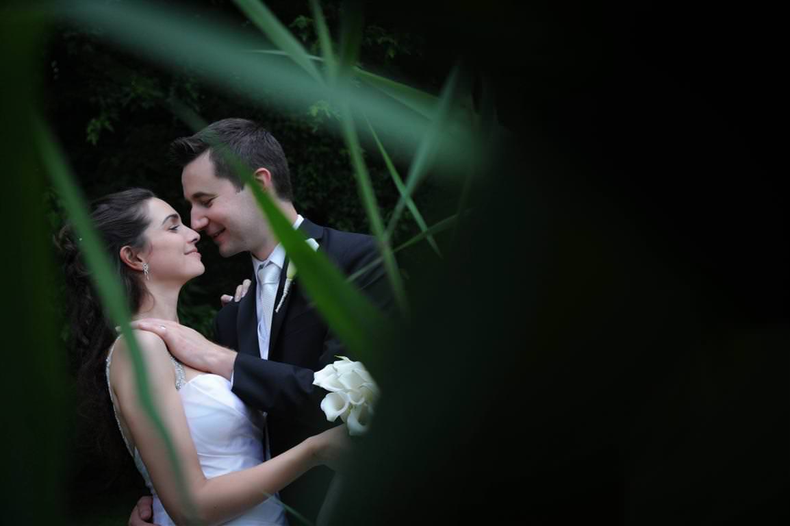 colorful wedding photos couple together romantic embrace garden by lavimage montreal