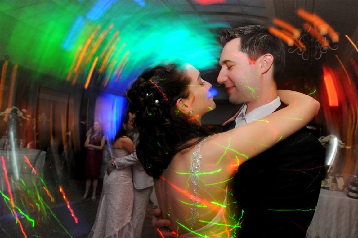 colorful wedding photos reception couple first dance mysterious by lavimage montreal