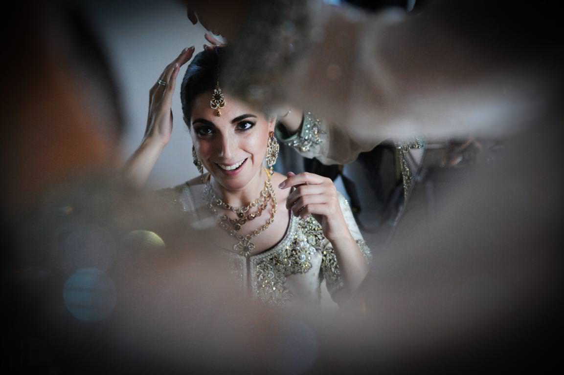 colorful wedding photos getting ready bride beauty smile by lavimage montreal