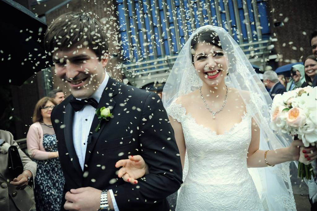 colored wedding photos ceremony bride groom just married moment of happiness by lavimage montreal