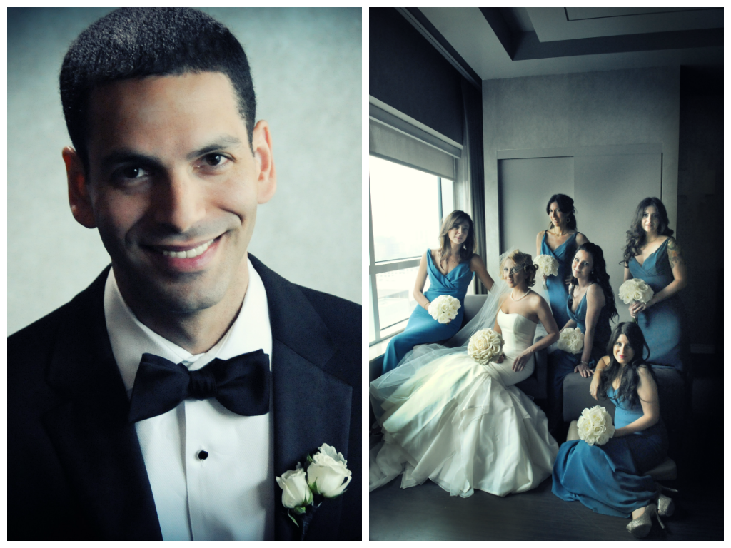 colored wedding photos groom portrait bride bridesmaids by lavimage montreal