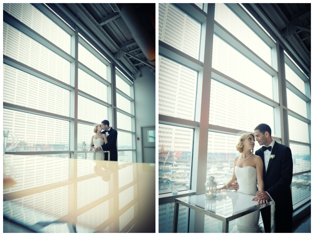 colored wedding photos couple together artistic shot by lavimage montreal at the Science Centre Wedding