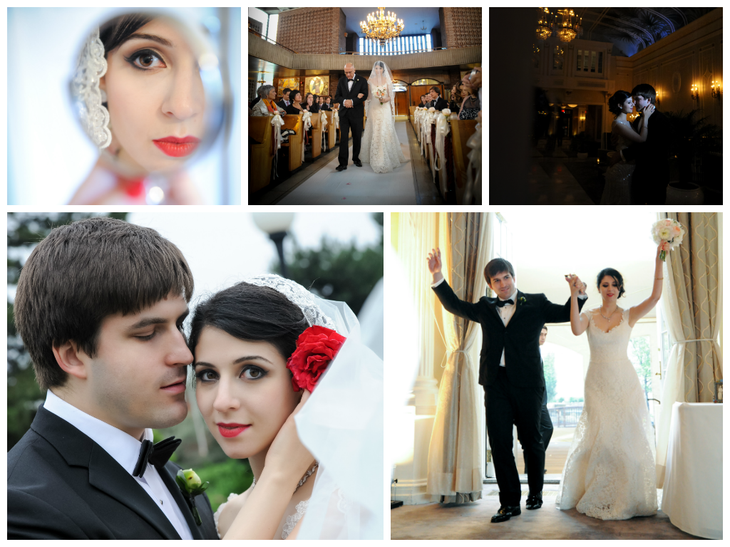 colored wedding photos collage beauty bride ceremony bride groom together by lavimage montreal