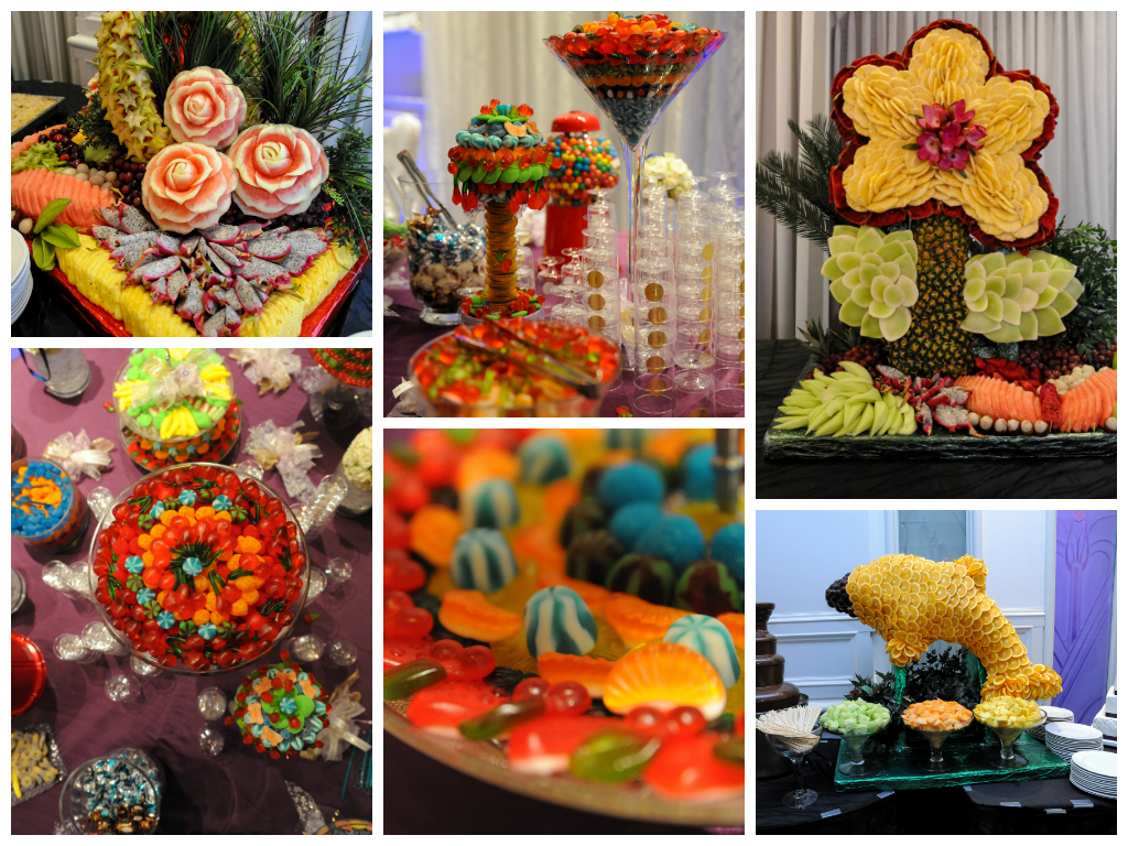 colorful wedding photos reception hall food details sweets dishes by lavimage montreal