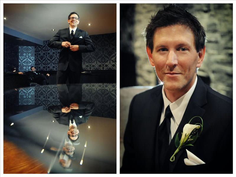 Groom gets ready at the vineyard wedding photographed by La V image-Montreal wedding photographer