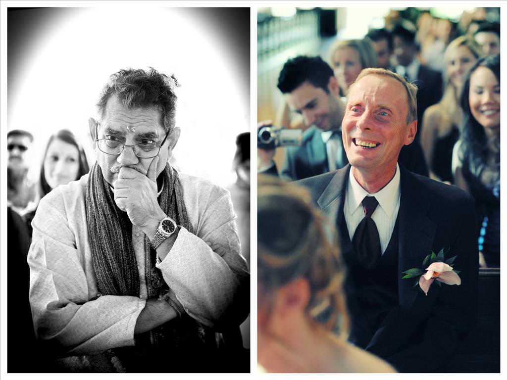 Parents at wedding-Reactions at the wedding ceremony by la V image-Montreal wedding photographer